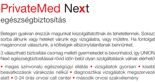 UNION Egészség Biztosítás banner